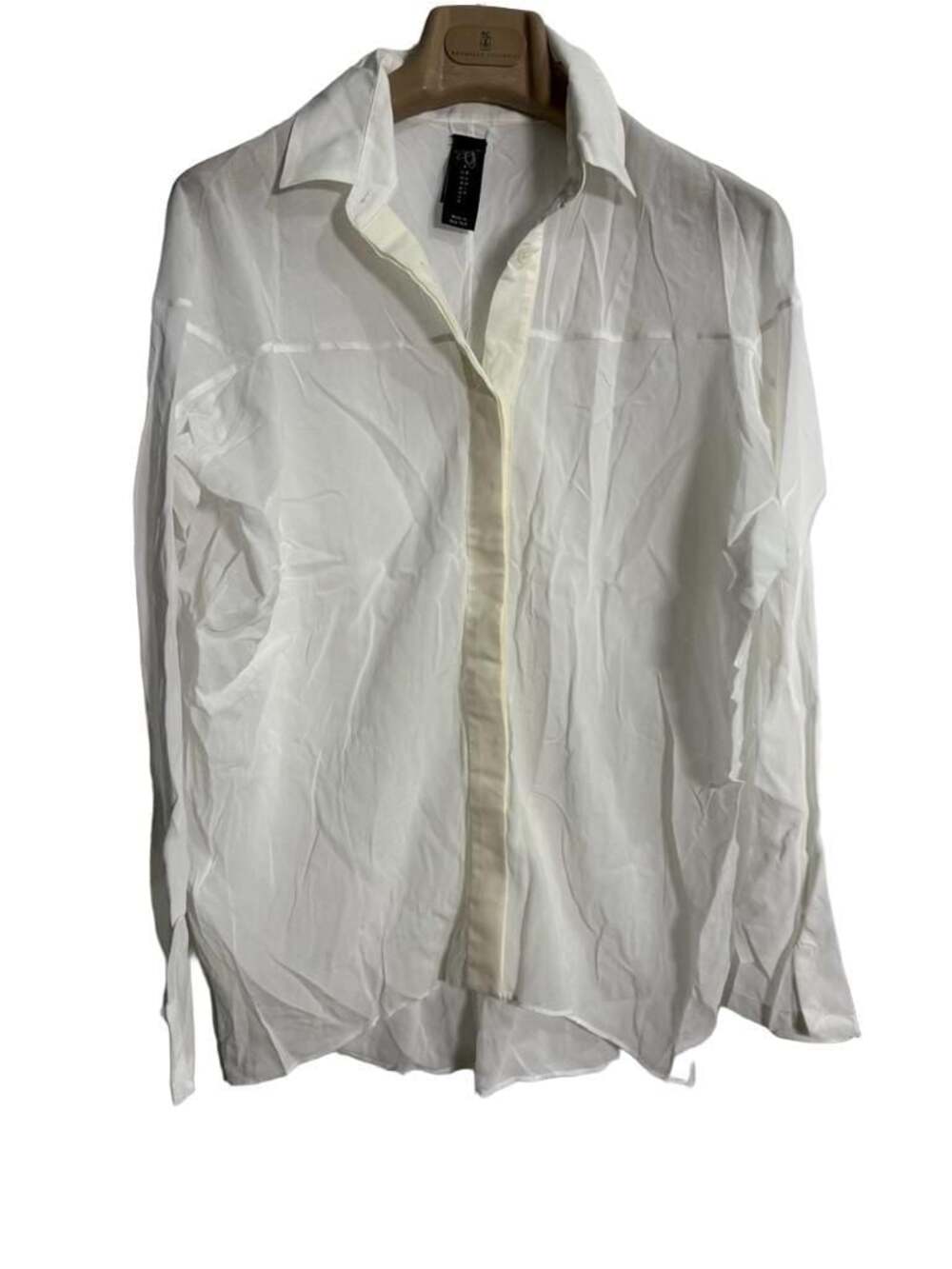 Maria Cornejo Long Sleeve Sheer Button-Down Shirt